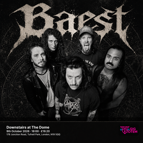 BAEST at Downstairs at The Dome on 9 October 2026 gig poster