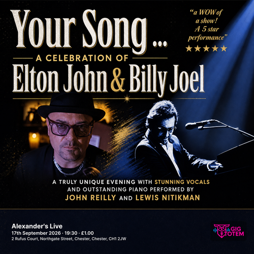 A Celebration of Elton John and Billy Joel at Alexander's Live on 17 September 2026 gig poster