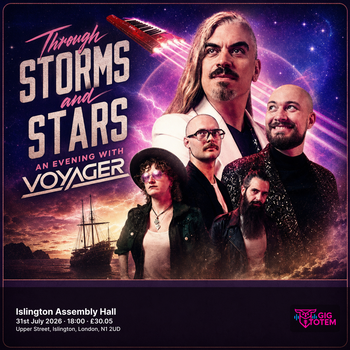 Through Storms and Stars - An Evening with Voyager at Islington Assembly Hall on 31 July 2026 gig poster