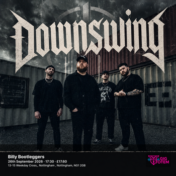 Downswing at Billy Bootleggers on 26 September 2026 gig poster