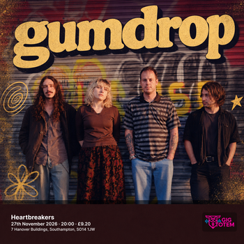 gumdrop at Heartbreakers on 27 November 2026 gig poster