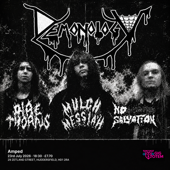Demonology + Supports at Amped on 23 July 2026 gig poster
