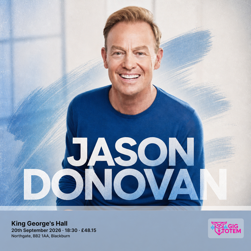 Jason Donovan at King George's Hall on 20 September 2026 gig poster