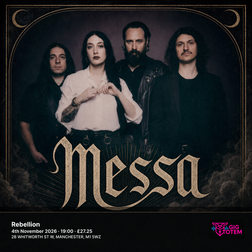 Messa The Night Eternal at Rebellion on 4 November 2026 gig poster