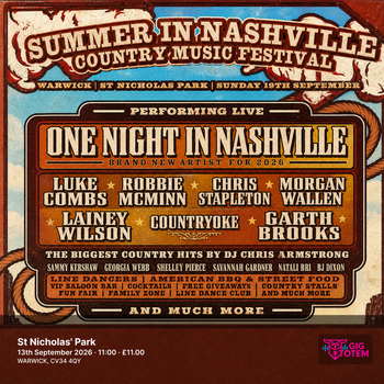 Summer In Nashville - Warwick 2026 at St Nicholas' Park on 13 September 2026 gig poster