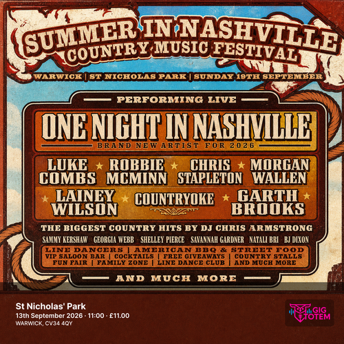 Summer In Nashville - Warwick 2026 at St Nicholas' Park on 13 September 2026 gig poster