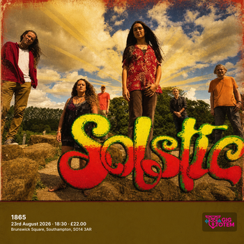 Solstice at 1865 on 23 August 2026 gig poster