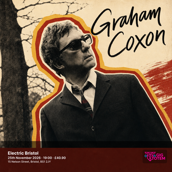 Graham Coxon at Electric Bristol on 25 November 2026 gig poster