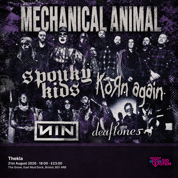 Mechanical Animal Spouky Kids (Marilyn Manson) at Thekla on 21 August 2026 gig poster