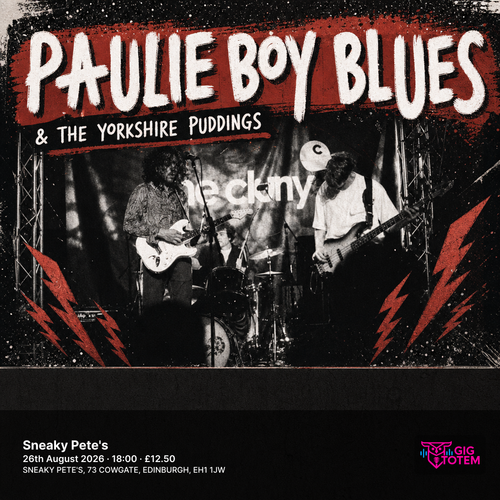 Paulie Boy Blues at Sneaky Pete's on 26 August 2026 gig poster