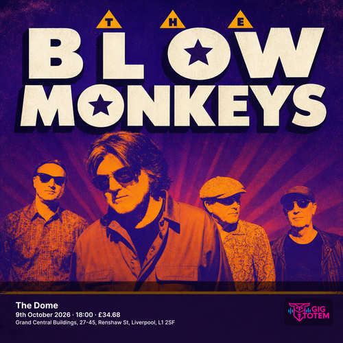 The Blow Monkeys Pete Williams at Grand Central Dome on 9 October 2026 gig poster