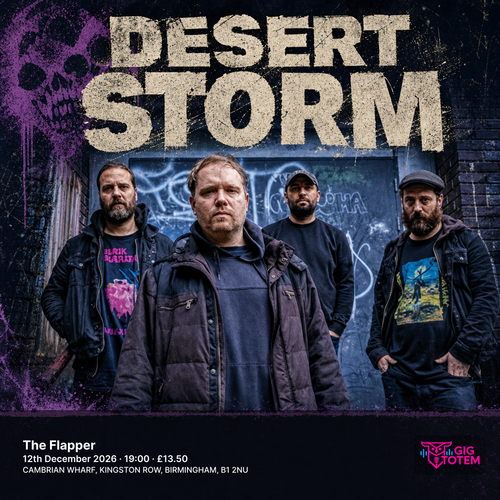 Desert Storm at The Flapper on 12 December 2026 gig poster